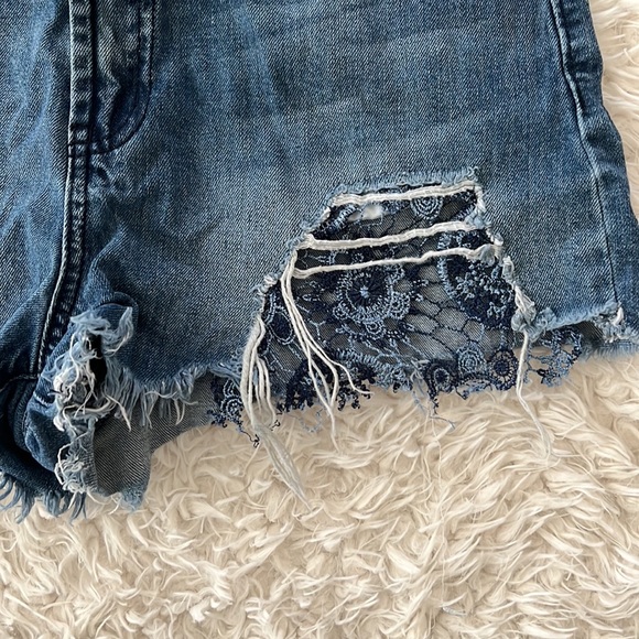 REWASH Distressed Denim Shorts - Picture 5 of 12